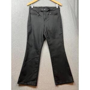 Sanctuary Connector Kick Crop Jeans Womens 31 leatherette Denim Stretch